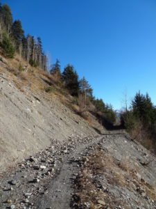 Passage caillouteux Conthey